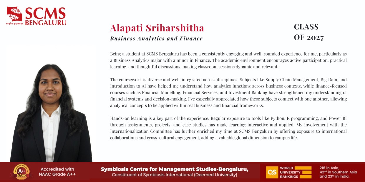 Student Testimonials | SCMS Bengalore