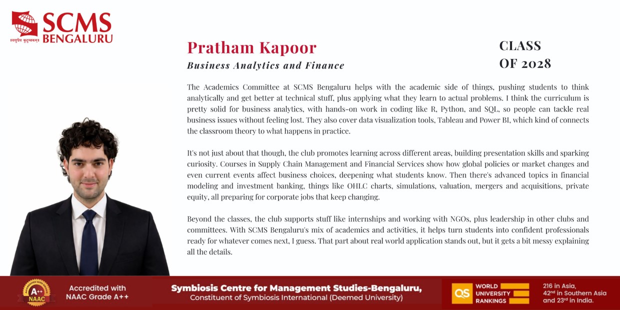 Student Testimonials | SCMS Bengalore