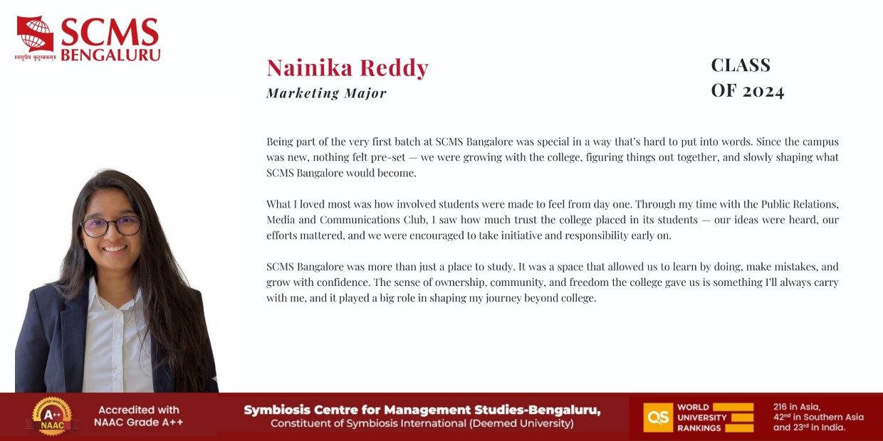 Student Testimonials | SCMS Bengalore