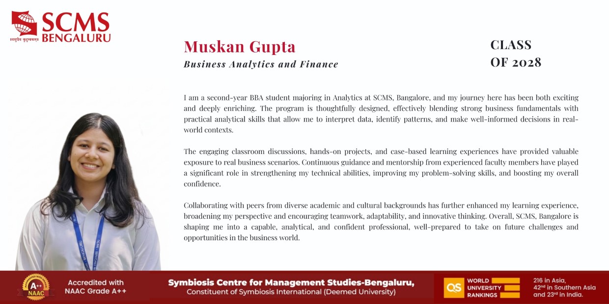 Student Testimonials | SCMS Bengalore