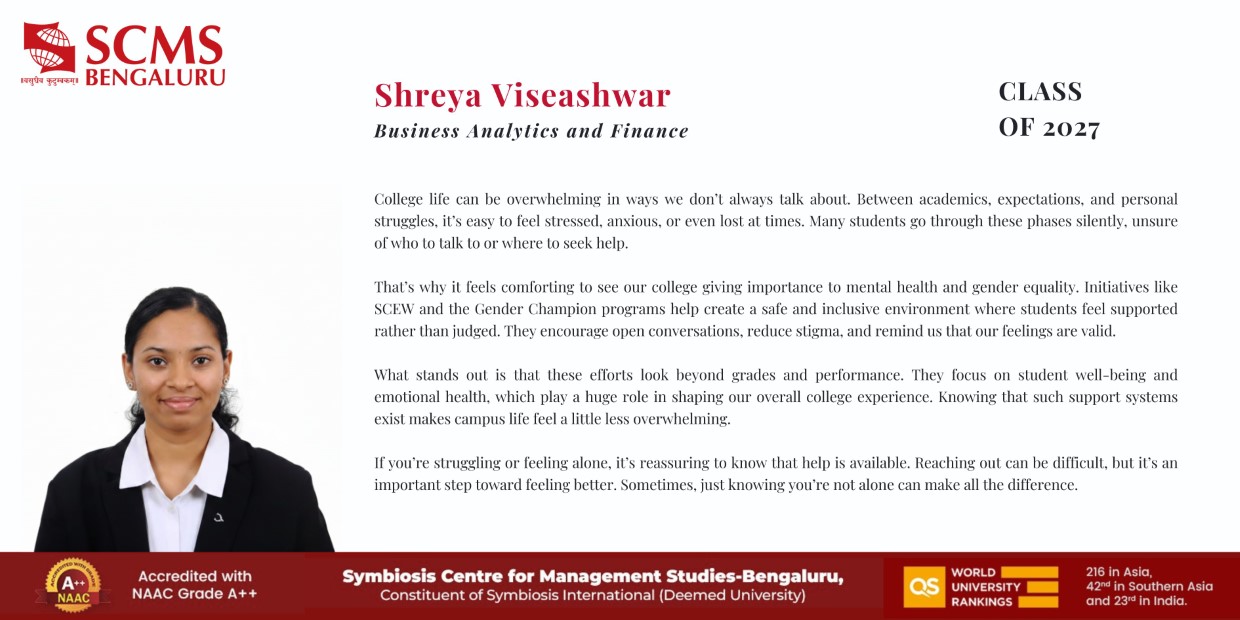 Student Testimonials | SCMS Bengalore